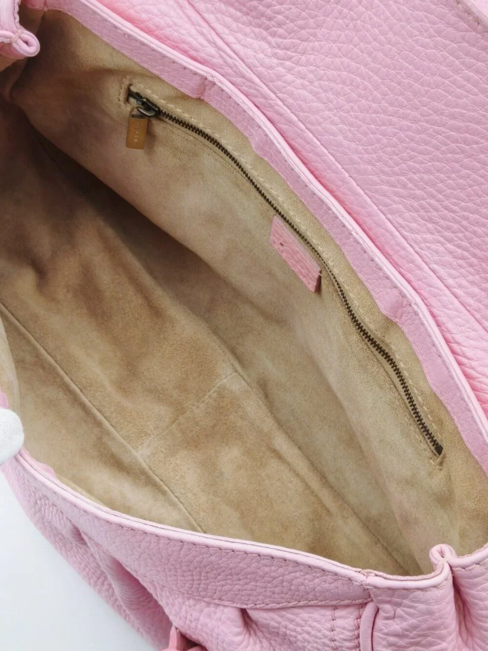 Celine Vintage Pink Leather Shoulder Bag Gold Hardware Buckle Handbag